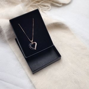 BOGO!!! Sapphire Rose Gold Over Stirling Heart Necklace